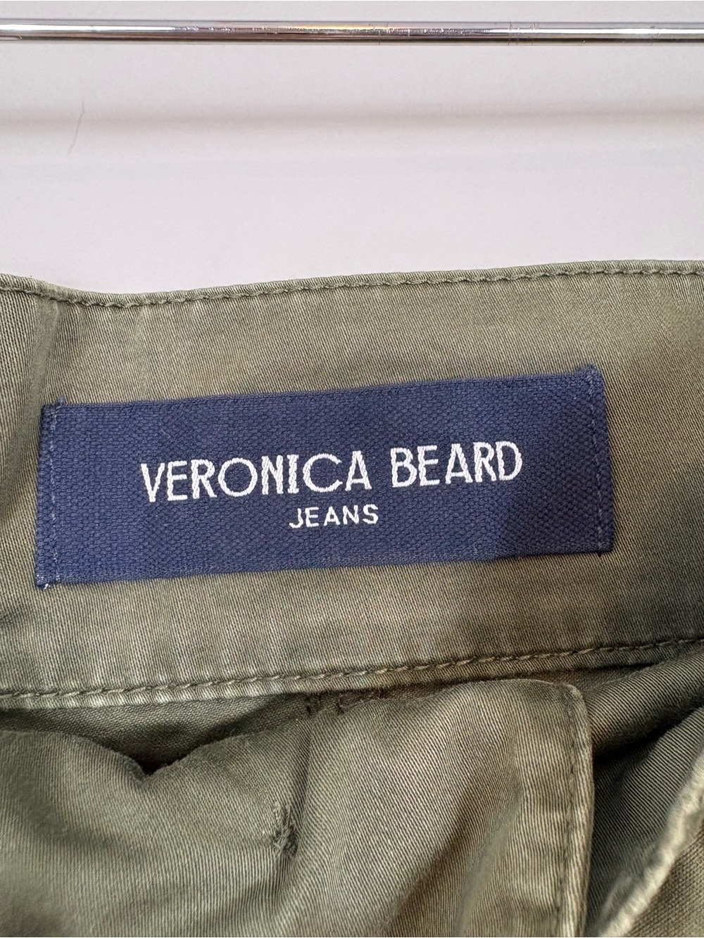 Veronica Beard Damara Cotton Wide-Leg Cargo Pants Sz 29 Cypress Green NWT - Picture 11 of 14